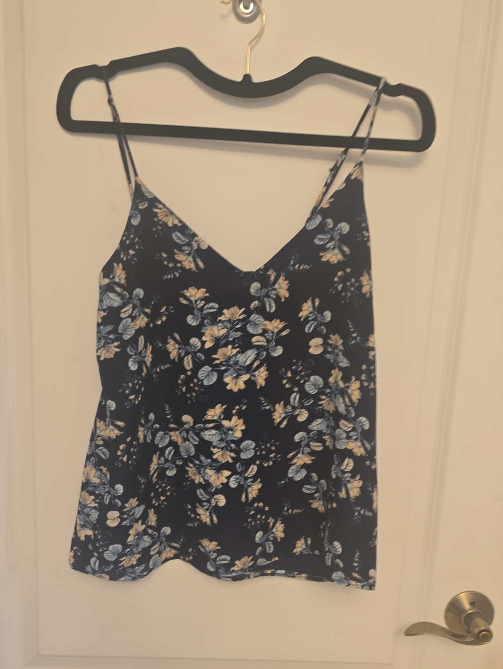 Socialite Black Floral V-Neck Spaghetti Strap Camisole